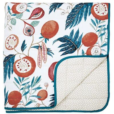 Sanderson - Jackfruit - Indigo - 260x265cm - Quilted Throw Sanderson - Jackfruit - Indigo - 260x265cm - Quilted Throw