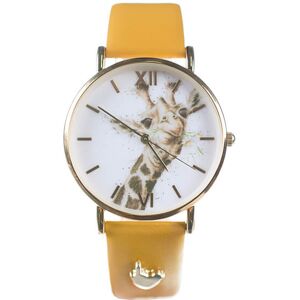 Wrendale Designs 'Flowers' Giraffe Leather Watch