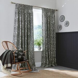Burleigh For Bedeck Regal Peacock Lined Curtains 90x72 Charcoal/White Burleigh For Bedeck Regal Peacock Lined Curtains 90x72 Charcoal/White