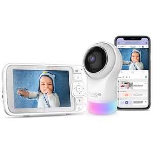 Hubble Connected Hubble Nursery Pal Glow+ 5 Inch Video Baby Monitor White