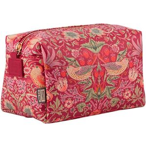 William Morris Strawberry Thief Medium Red Wash Bag