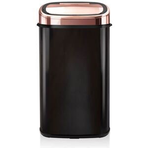 Tower 58L Sensor Bin - Black & Rose Gold