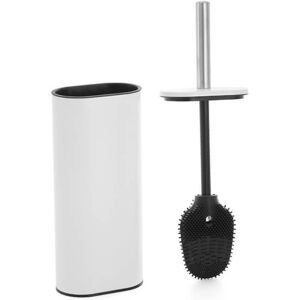 Showerdrape Fortuna White Stainless Steel Toilet Brush & Holder Showerdrape Fortuna White Stainless Steel Toilet Brush & Holder