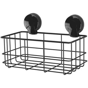 Showerdrape Suctionloc Black Steel Suction Wall Mounted Bottle Basket Showerdrape Suctionloc Black Steel Suction Wall Mounted Bottle Basket