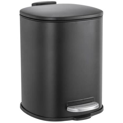 Showerdrape Capri Black 3L Bathroom Pedal Bin Showerdrape Capri Black 3L Bathroom Pedal Bin