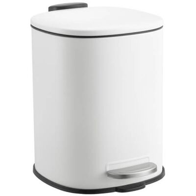 Showerdrape Capri White 3L Bathroom Pedal Bin Showerdrape Capri White 3L Bathroom Pedal Bin