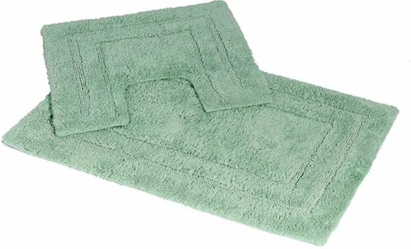 Showerdrape Pinnacle Spearmint 2 Piece 100% Cotton Bath Mat Set
