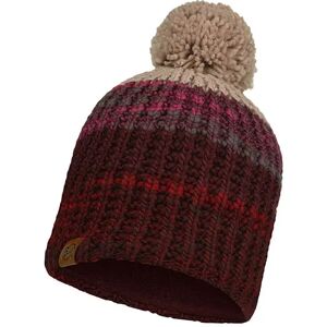 Buff Alina Rusty Maroon Knitted & Fleece Band Hat