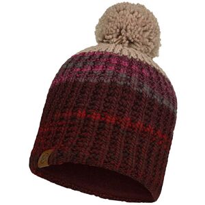 Buff Alina Rusty Maroon Knitted & Fleece Band Hat