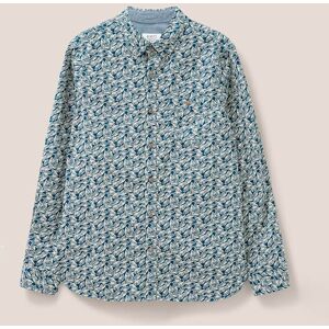 White Stuff Mens Dandelion Print Shirt Mid Teal