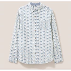 White Stuff Mens Duck Printed Shirt Natural White