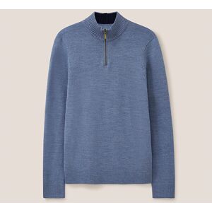 White Stuff Mens Newport Merino Jumper Chambray Blue