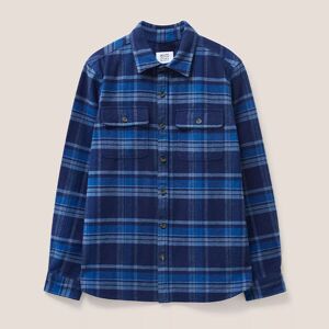 White Stuff Mens Darwin Check Woven Overshirt Dark Navy