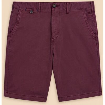 White Stuff Mens Sutton Organic Chino Short Dark Plum Size 40 White Stuff Mens Sutton Organic Chino Short Dark Plum Size 40