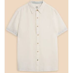 White Stuff Mens Pembroke Short Sleeve Linen Shirt White