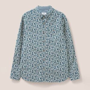 White Stuff Mens Dandelion Print Shirt Mid Teal