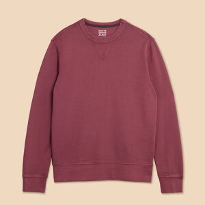 White Stuff Mens Crew Neck Sweatshirt Mid Plum