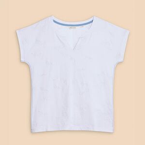 White Stuff Nelly Embroidered T-Shirt White