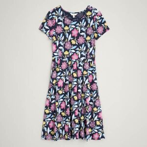 Seasalt Short Sleeve April Dress Stone Flower Maritime