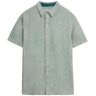 White Stuff Mens Pembroke Short Sleeve Linen Shirt Mint Green