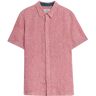 White Stuff Mens Pembroke Short Sleeve Linen Shirt Mid Red