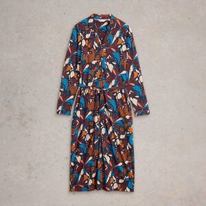 White Stuff Annie Jersey Shirt Dress Navy Print Size 10 White Stuff Annie Jersey Shirt Dress Navy Print Size 10