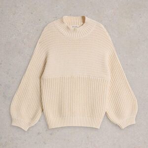 White Stuff Marley Mix Cotton Jumper Pale Ivory Size 18 White Stuff Marley Mix Cotton Jumper Pale Ivory Size 18