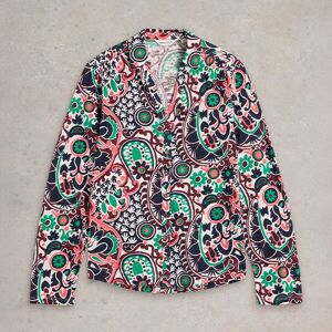 White Stuff Annie Jersey Shirt Natural Print Size 12 White Stuff Annie Jersey Shirt Natural Print Size 12