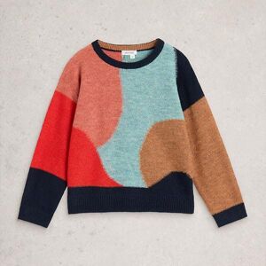 White Stuff Freya Abstract Jumper Navy Multi Size 20 White Stuff Freya Abstract Jumper Navy Multi Size 20