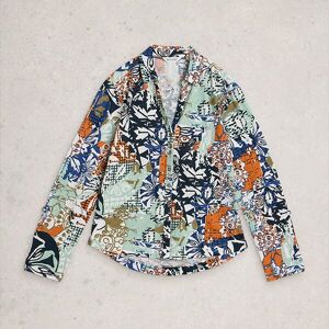 White Stuff Annie Jersey Shirt Orange Multi Size 8 White Stuff Annie Jersey Shirt Orange Multi Size 8
