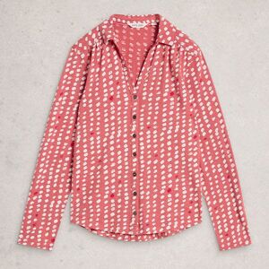 White Stuff Annie Jersey Shirt Pink Multi Size 12 White Stuff Annie Jersey Shirt Pink Multi Size 12
