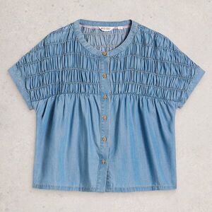 White Stuff Tammie Chambray Shirt Mid Denim Size 14 White Stuff Tammie Chambray Shirt Mid Denim Size 14