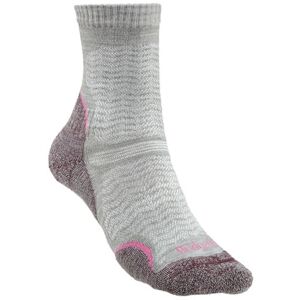 Bridgedale Womens Hike Ultra Light T2 Merino Performance Pattern Crew Socks Aubergine