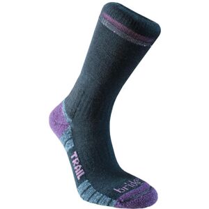 Bridgedale Womens Hike Lightweight Merino Performance Boot Socks Black/Purple