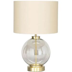 BHS Lighting BHS Metro Mini Single Light Ball Table Lamp - Champagne and Brass - Modern, Brass finish, Champagne glass, Cream shade - Table Lamp BHS Lighting BHS Metro Mini Single Light Ball Table Lamp - Champagne and Brass - Modern, Brass finish, Champagne glass, Cream shade - Table Lamp