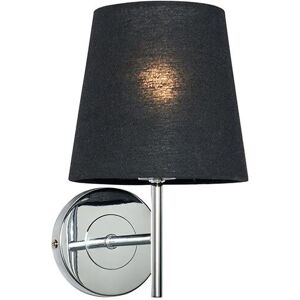 BHS Mira Chrome Wall Light with Black Shade BHS Mira Chrome Wall Light with Black Shade