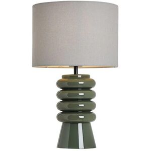 BHS Rahya Ribbed Glass Green Table Lamp BHS Rahya Ribbed Glass Green Table Lamp