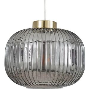 BHS Lyna Easyfit Satin Brass Smoked Glass Shade BHS Lyna Easyfit Satin Brass Smoked Glass Shade