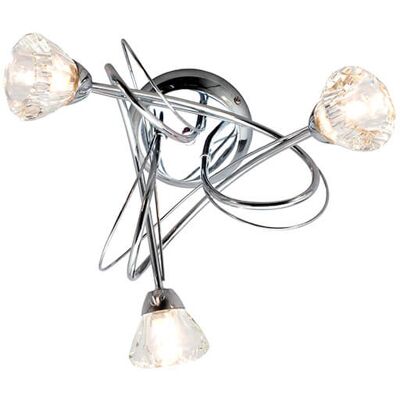 BHS Marianne Small Flush Chrome Ceiling Light BHS Marianne Small Flush Chrome Ceiling Light