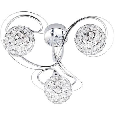 BHS Orianna Flush Chrome Ceiling Light BHS Orianna Flush Chrome Ceiling Light