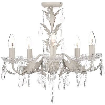 BHS Paisley Flush Cream and Gold Chandelier BHS Paisley Flush Cream and Gold Chandelier
