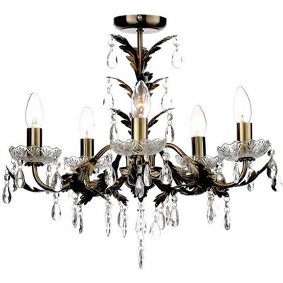 BHS Paisley Flush Antique Brass Chandelier BHS Paisley Flush Antique Brass Chandelier