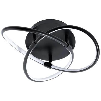 BHS Eero Knotted LED Flush Satin Black Ceiling Light BHS Eero Knotted LED Flush Satin Black Ceiling Light