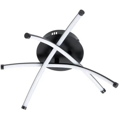 BHS Aalto Cross Arms LED Flush Satin Black Ceiling Light BHS Aalto Cross Arms LED Flush Satin Black Ceiling Light