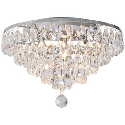 BHS Elsa Crystal Diamond Effect Flush Ceiling Lamp BHS Elsa Crystal Diamond Effect Flush Ceiling Lamp