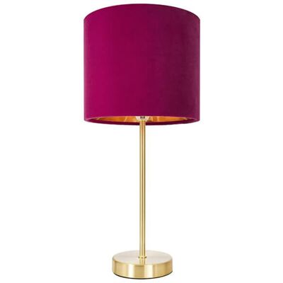 BHS Lighting Velvet Table Lamp - Unisex - Red BHS Lighting Velvet Table Lamp - Unisex - Red