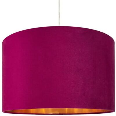 BHS Lighting - Large Velvet Easy Fit Light Shade - Red - Large - Light Shade BHS Lighting - Large Velvet Easy Fit Light Shade - Red - Large - Light Shade