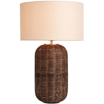 BHS Garvey Large Walnut Rattan Table Lamp BHS Garvey Large Walnut Rattan Table Lamp