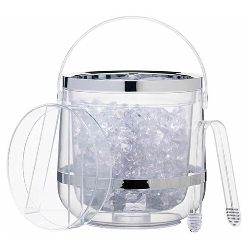 BarCraft Double Walled Ice Bucket & Tongs