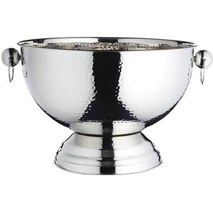 BarCraft Hammered Stainless Steel Champagne Bowl